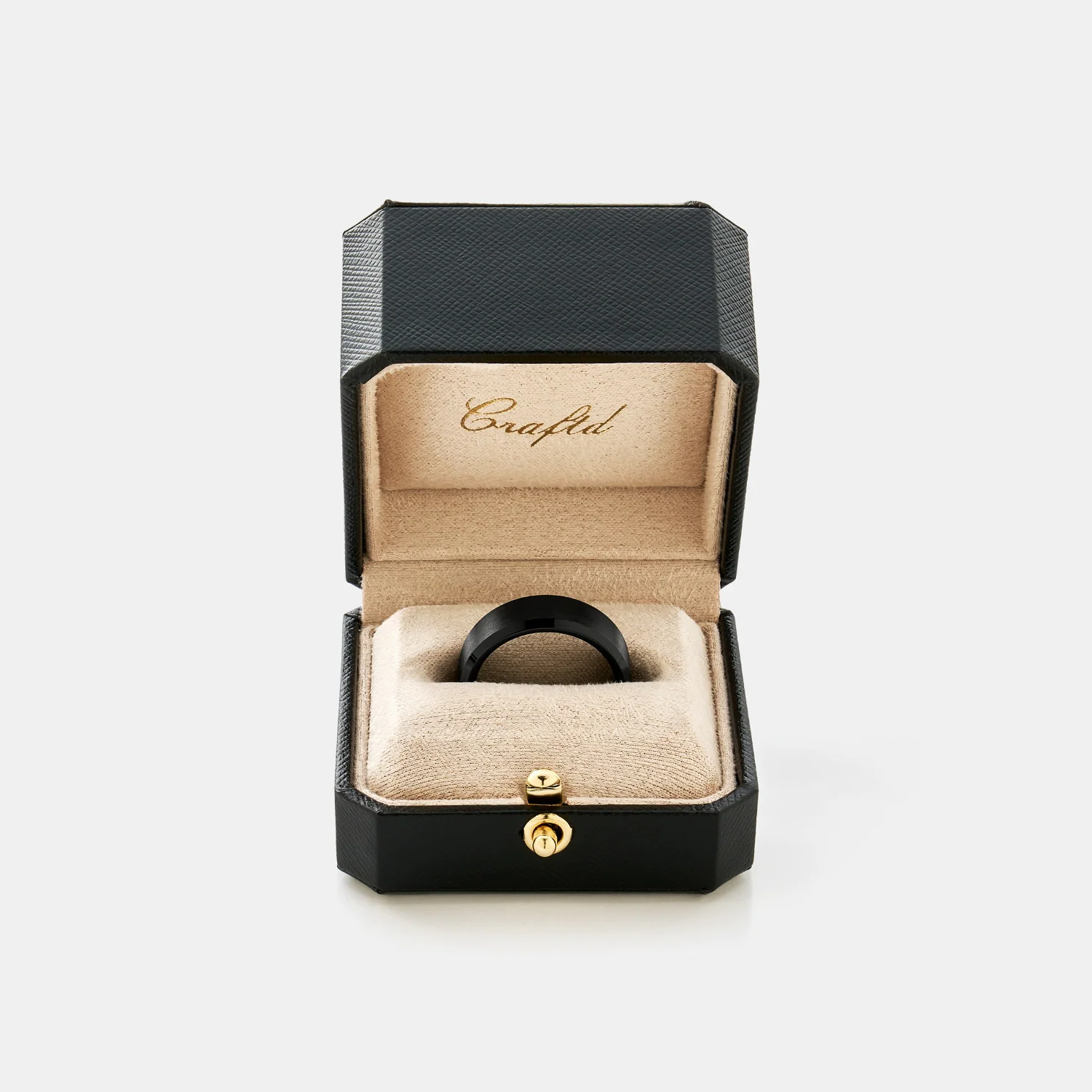 Bevelled Ring (Black) 8mm | Tungsten - Image 2