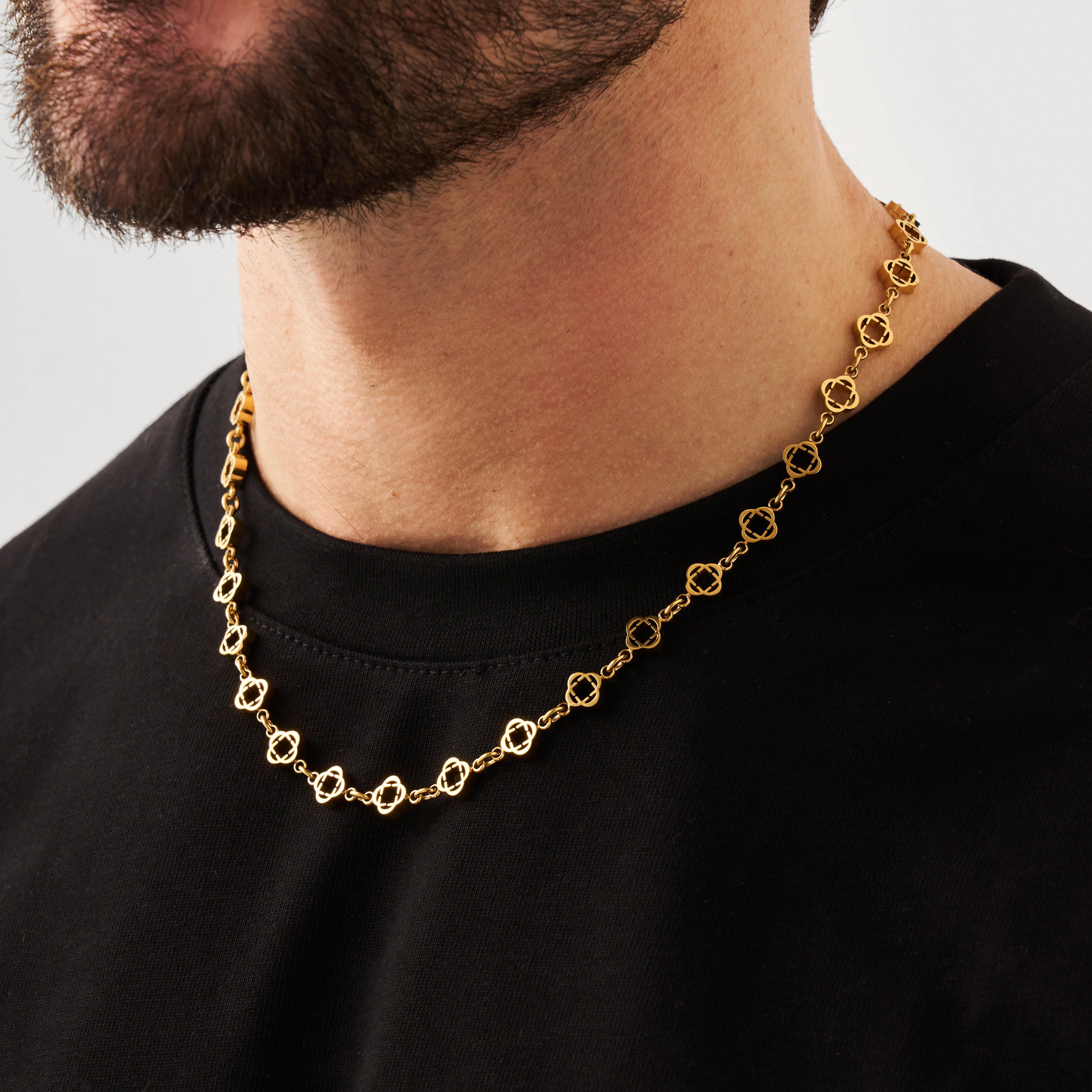 Clover Link Necklace (Gold) - Image 3
